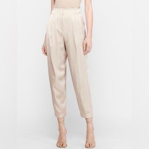 EXPRESS High Waisted Satin Pleated
Ankle Pant